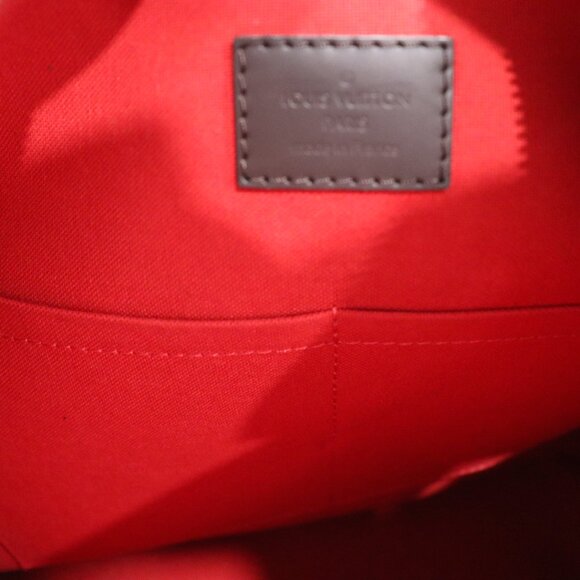 Discontinued Louis Vuitton Duomo Hobo Damier Ebene Red Interior - Picture 9 of 12